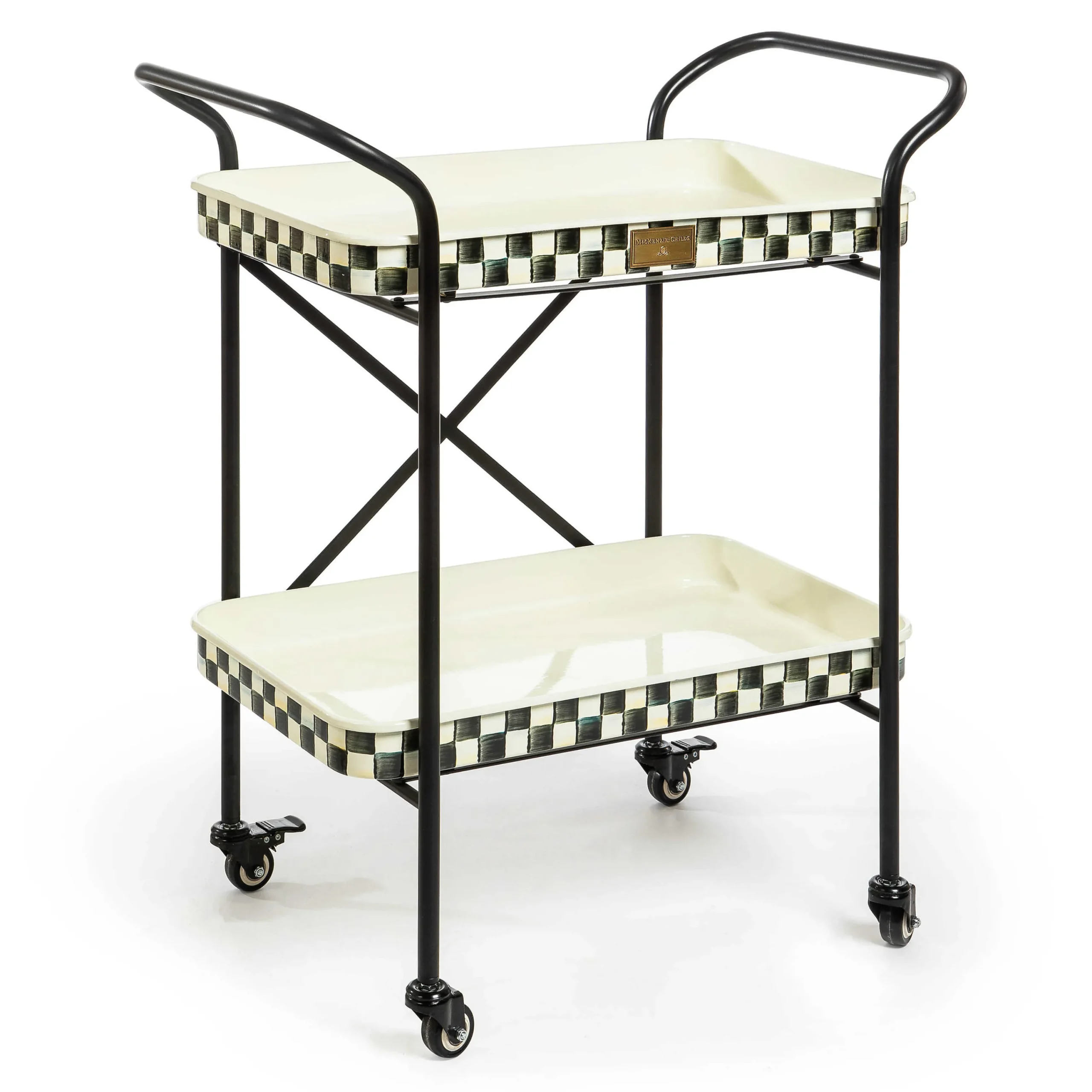 MacKenzie-Childs Courtly Check 2-Tier Kitchen Cart| Dining Room & Kitchen|Kitchen Storage & Organization