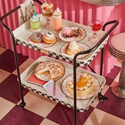 MacKenzie-Childs Courtly Check 2-Tier Kitchen Cart| Dining Room & Kitchen|Kitchen Storage & Organization