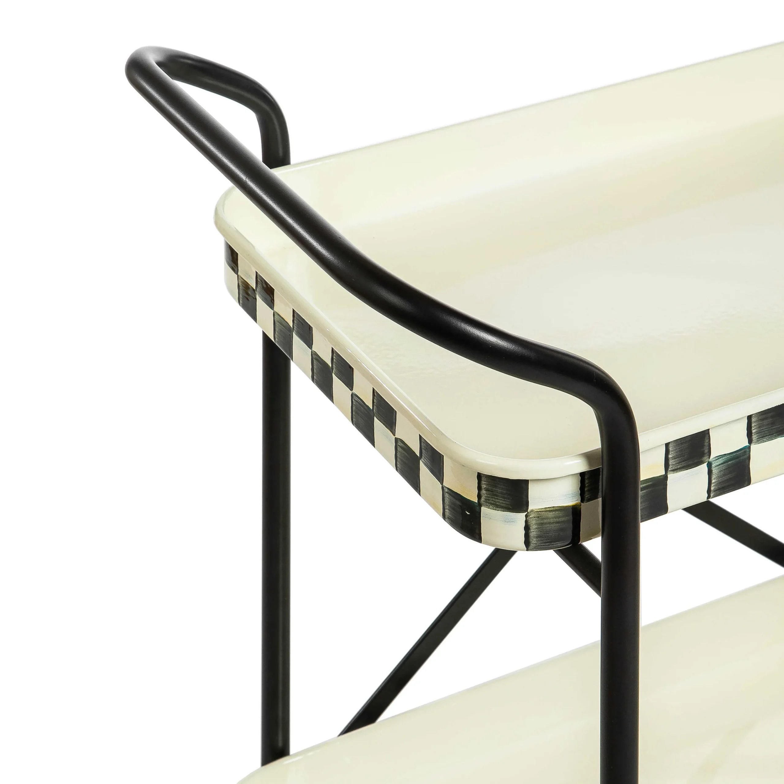 MacKenzie-Childs Courtly Check 2-Tier Kitchen Cart| Dining Room & Kitchen|Kitchen Storage & Organization