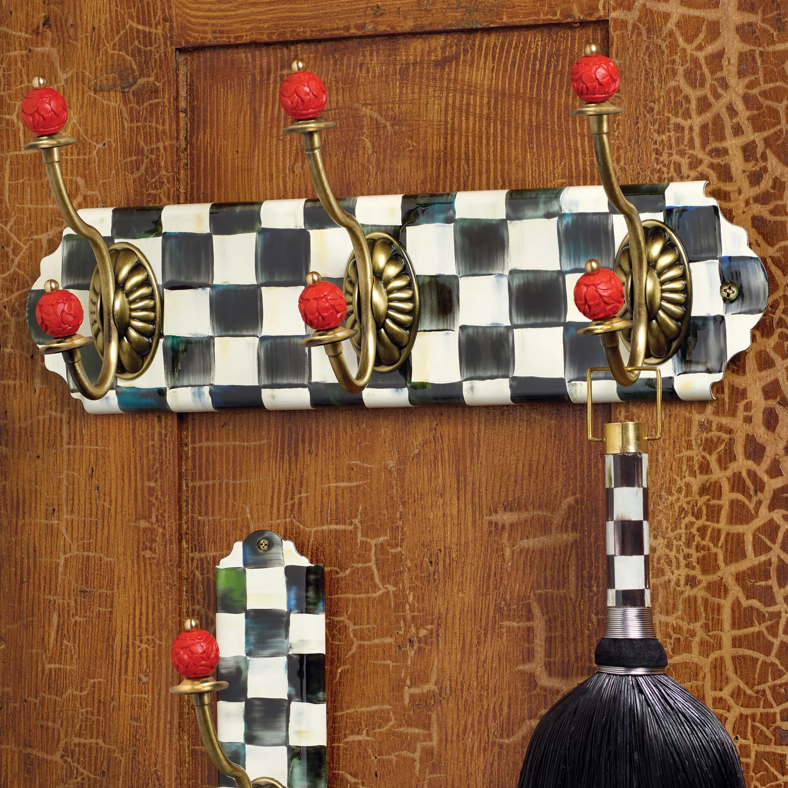MacKenzie-Childs Courtly Check Triple Wall Hook| Finishing Touches|Room Accents