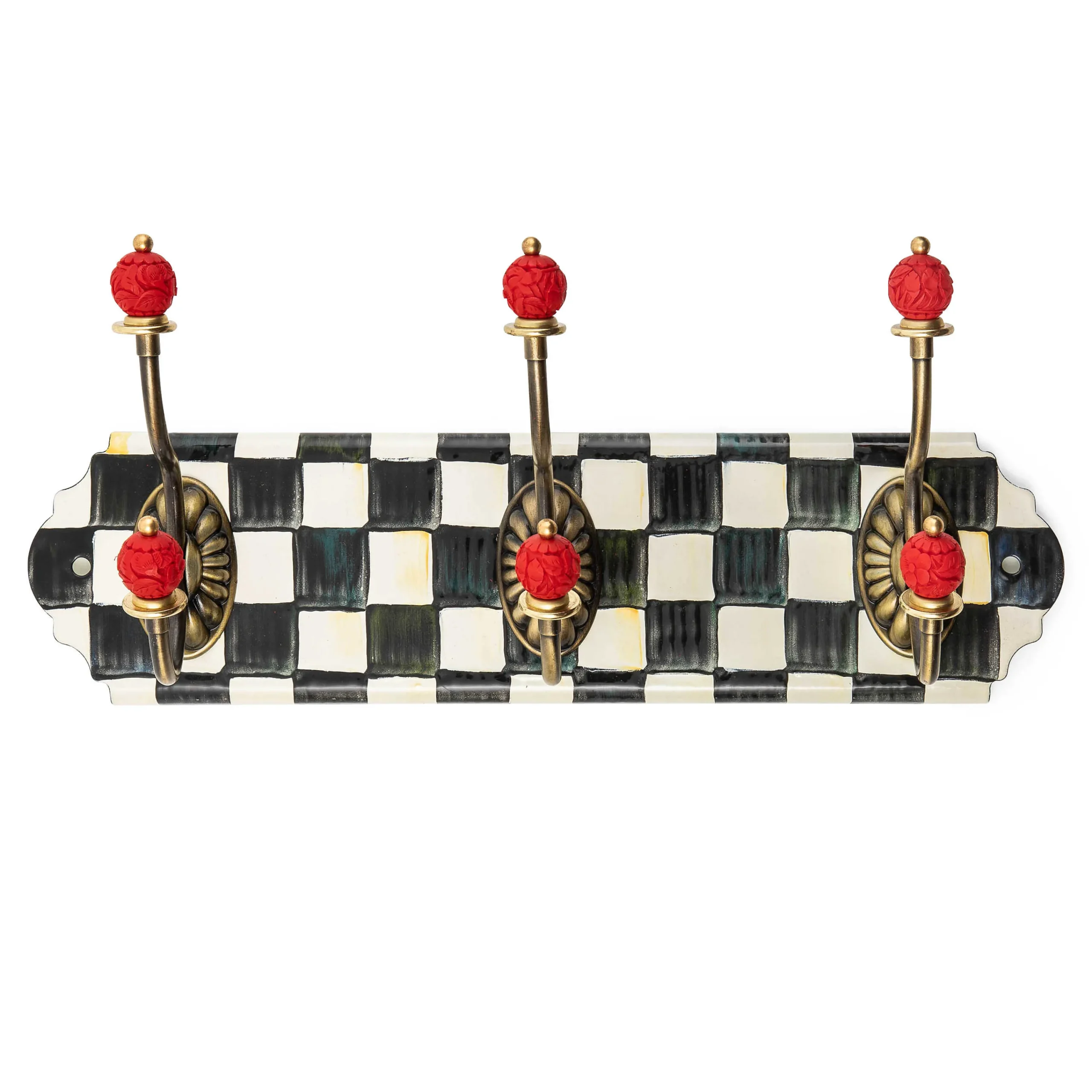 MacKenzie-Childs Courtly Check Triple Wall Hook| Finishing Touches|Room Accents