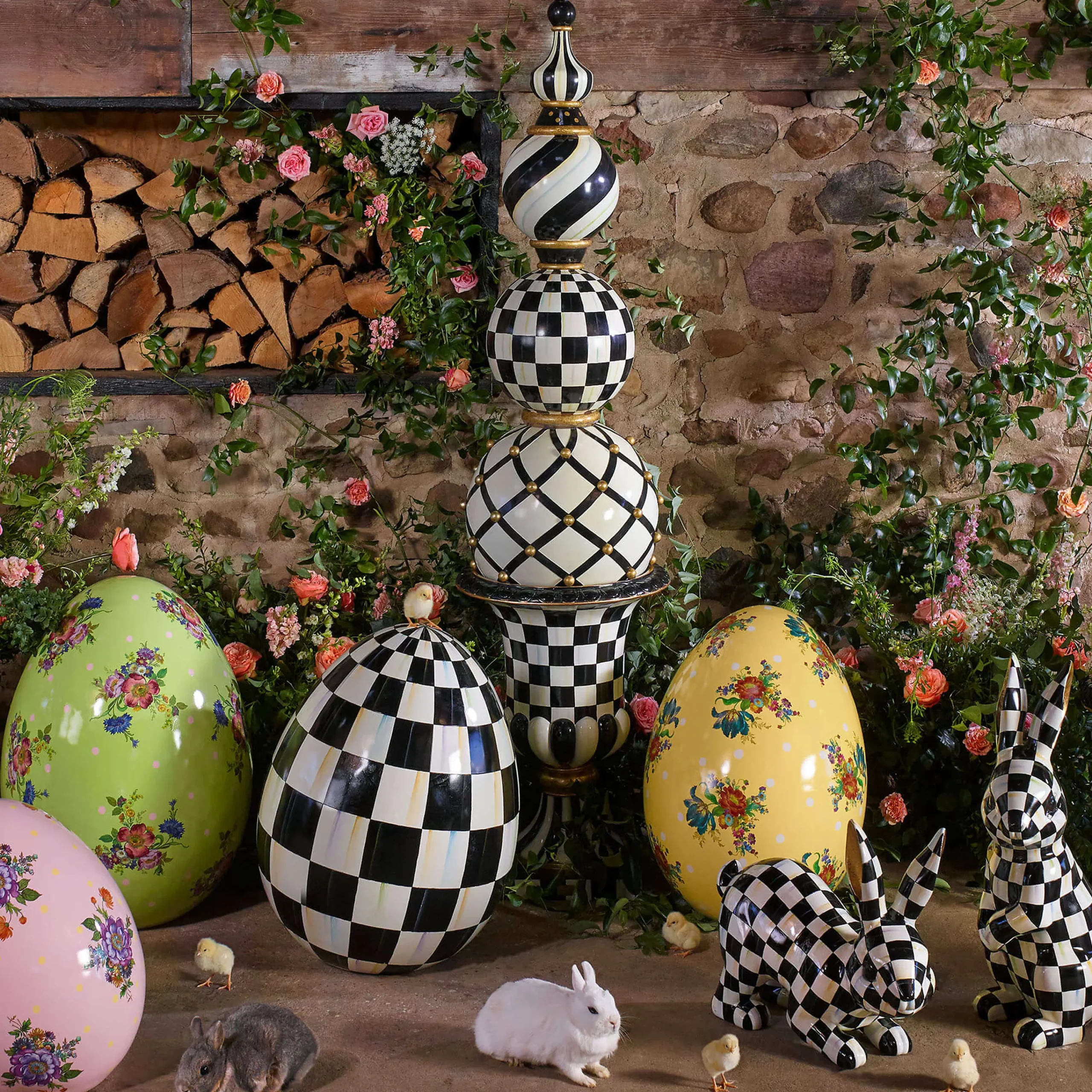 MacKenzie-Childs Courtly Check Trophy Topiary| Outdoor