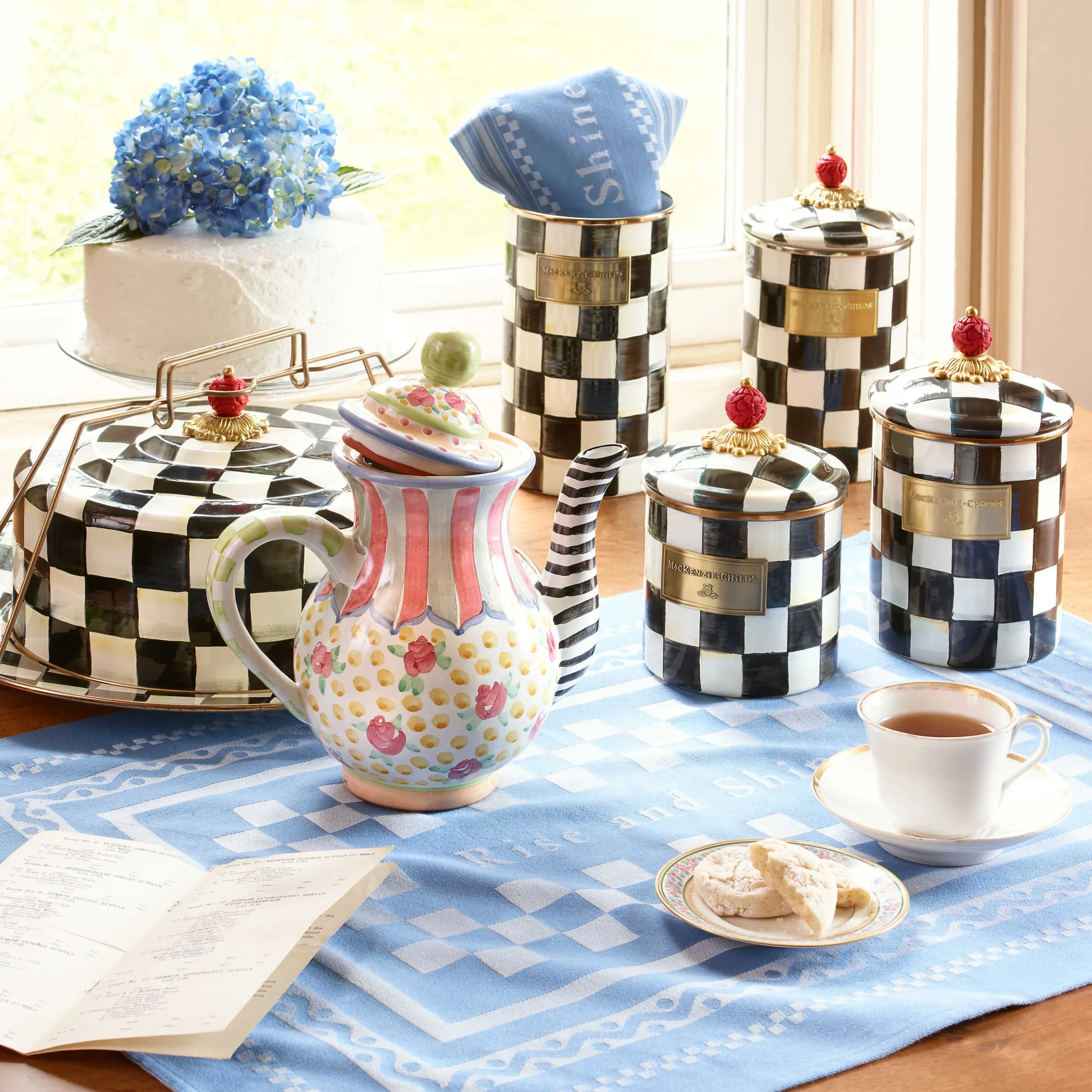 MacKenzie-Childs Courtly Check Utensil Holder| Kitchen Storage & Organization