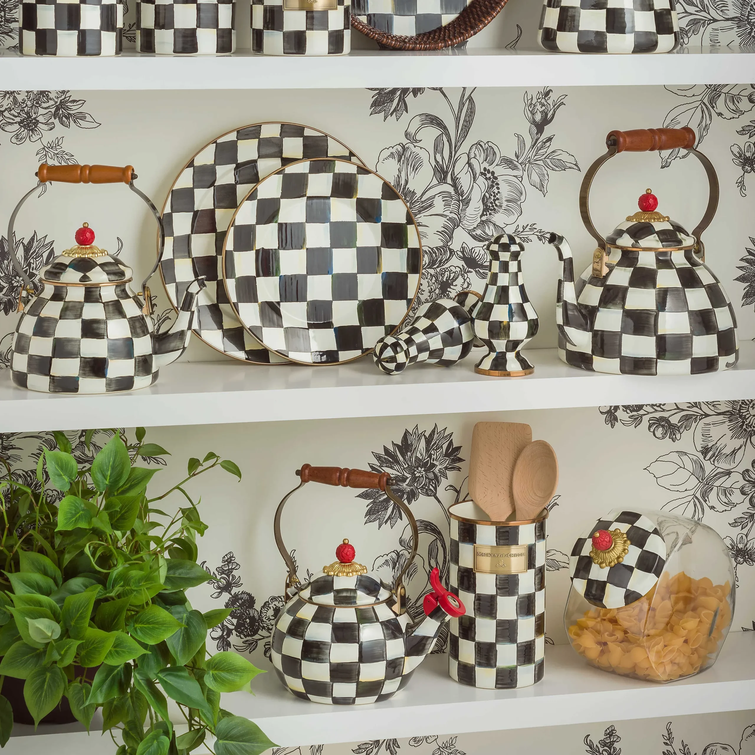 MacKenzie-Childs Courtly Check Utensil Holder| Kitchen Storage & Organization