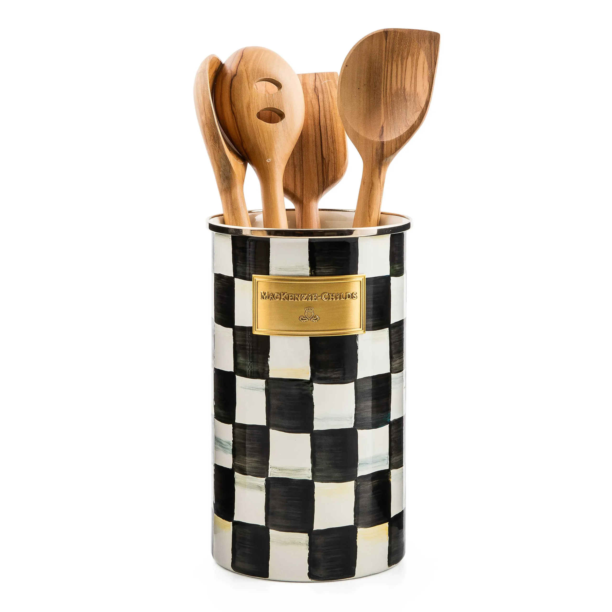MacKenzie-Childs Courtly Check Utensil Holder| Kitchen Storage & Organization