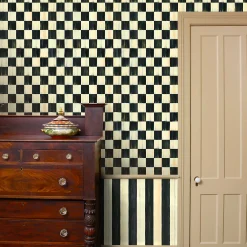 MacKenzie-Childs Courtly Check Wallpaper| Finishing Touches|Room Accents