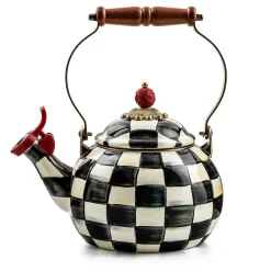 MacKenzie-Childs Courtly Check Whistling Tea Kettle| The Coffee Shop|Tea Kettles