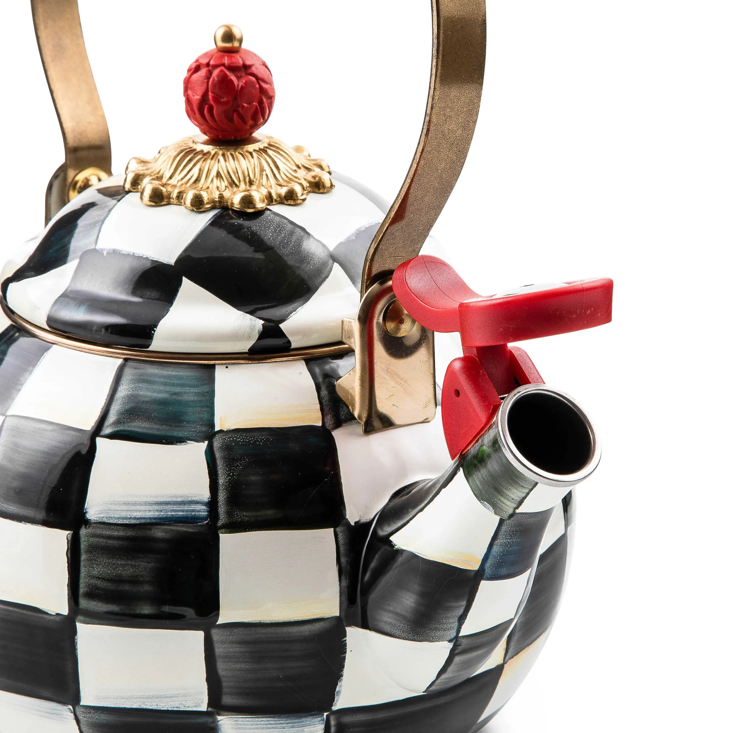 MacKenzie-Childs Courtly Check Whistling Tea Kettle| The Coffee Shop|Tea Kettles