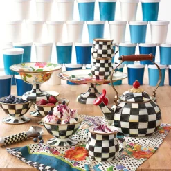 MacKenzie-Childs Courtly Check Whistling Tea Kettle| The Coffee Shop|Tea Kettles