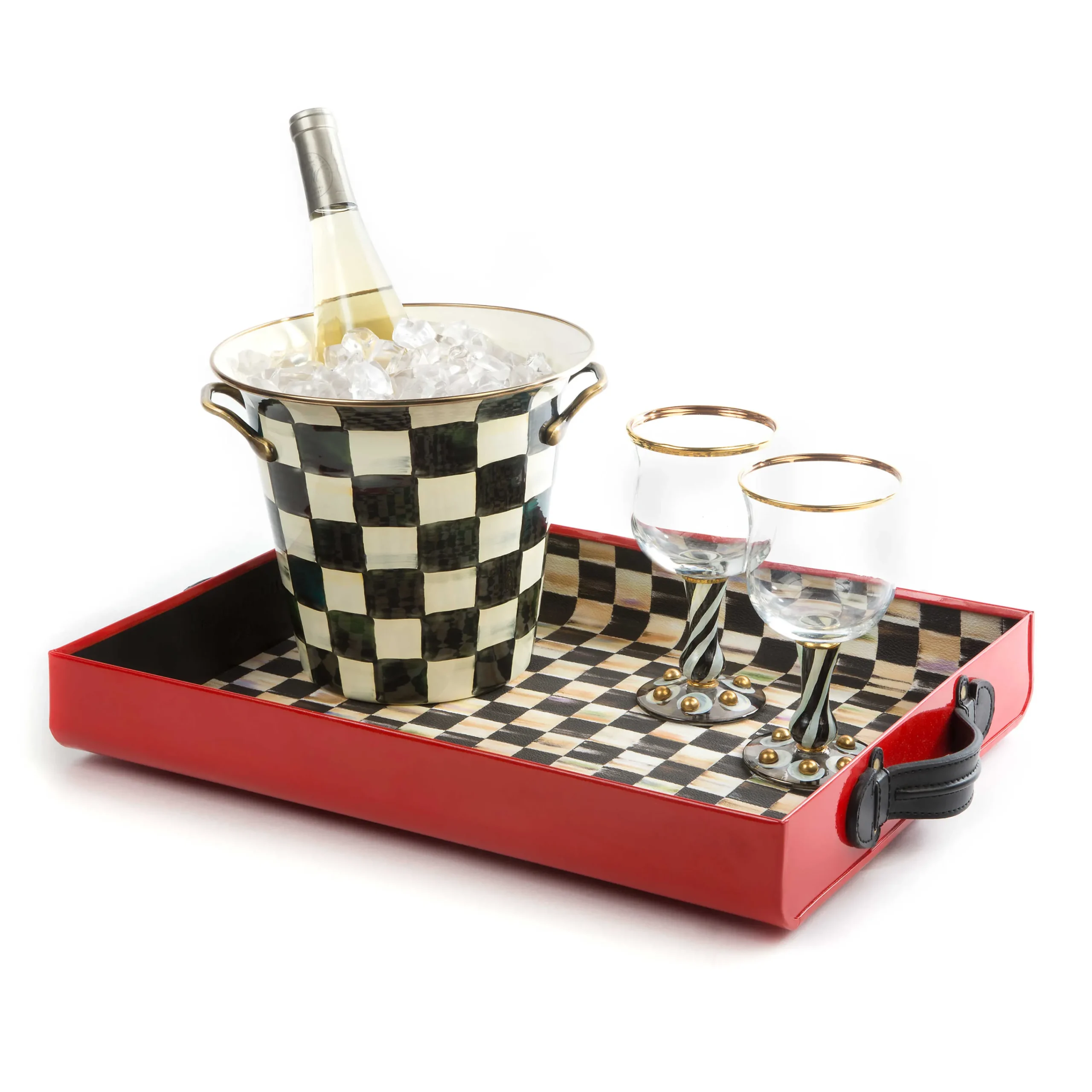 MacKenzie-Childs Courtly Check Wine Cooler| Fall Entertaining|Drinkware