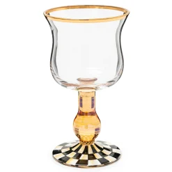 MacKenzie-Childs Courtly Check Wine Glass| Fall Entertaining|Drinkware