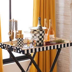 MacKenzie-Childs Courtly Check Wine Glass| Fall Entertaining|Drinkware