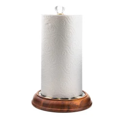 MacKenzie-Childs Courtly Check Wood Paper Towel Holder| Kitchen Storage & Organization