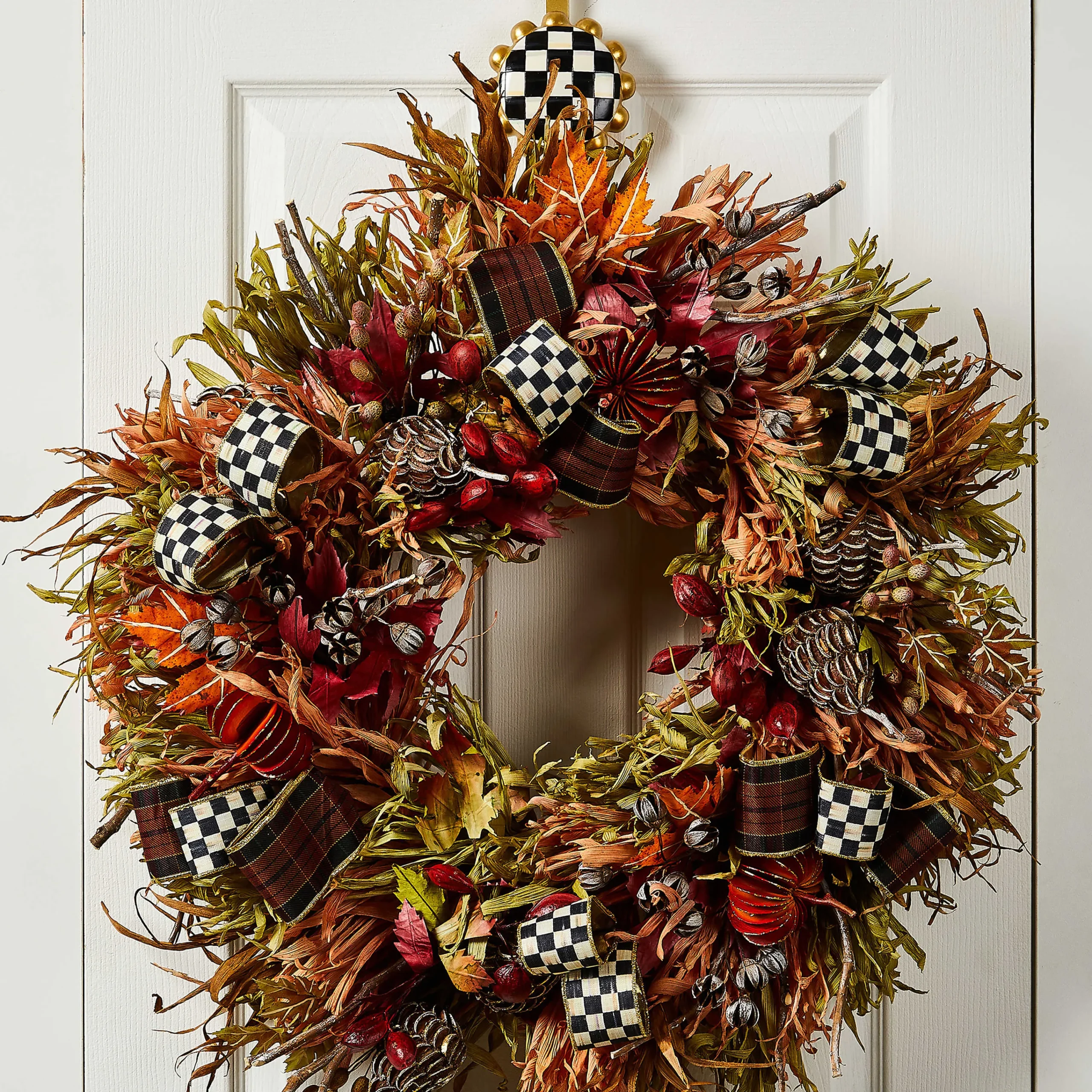 MacKenzie-Childs Courtly Check Wreath Hanger| Easter|Spring