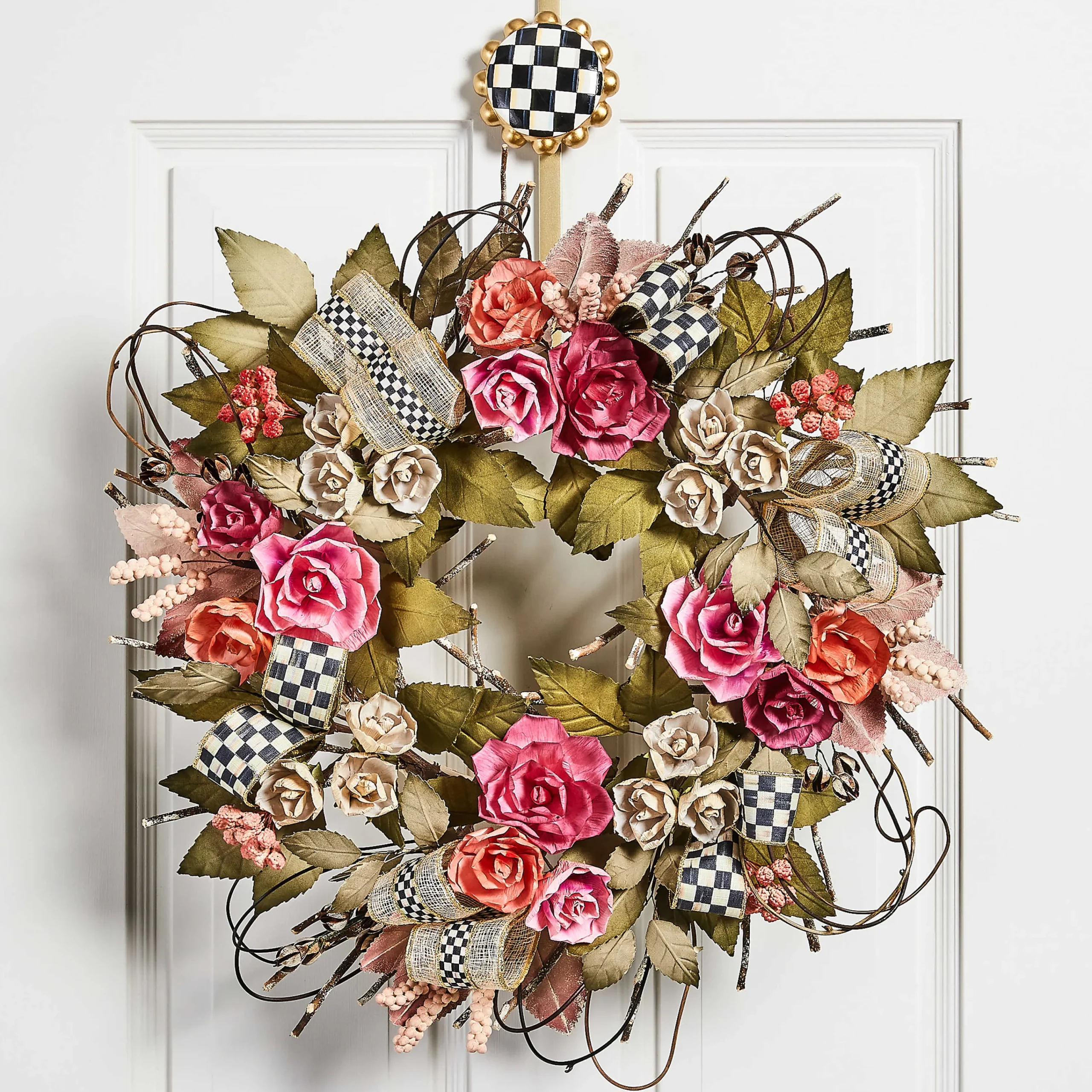 MacKenzie-Childs Courtly Check Wreath Hanger| Easter|Spring