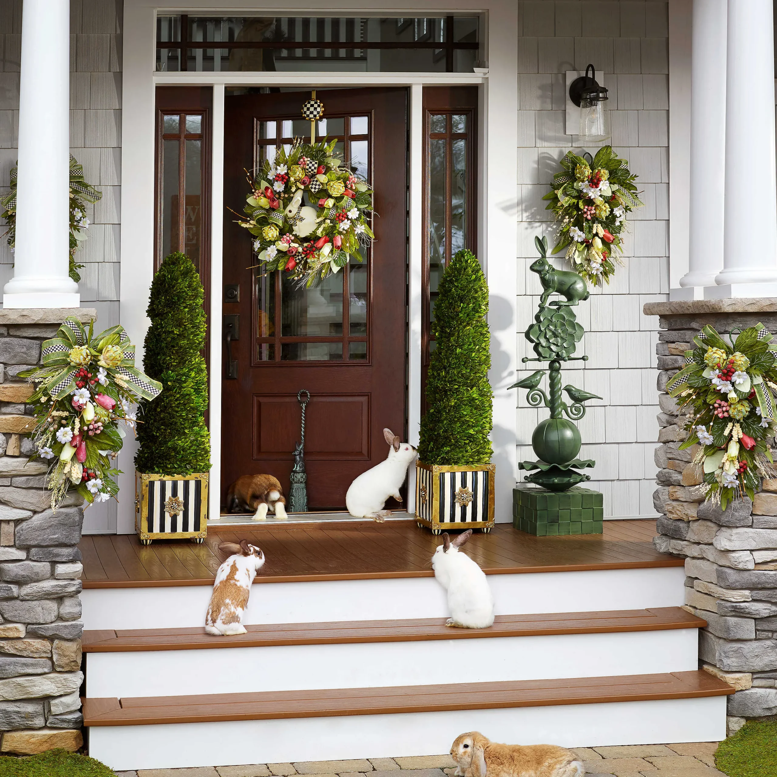 MacKenzie-Childs Courtly Check Wreath Hanger| Easter|Spring