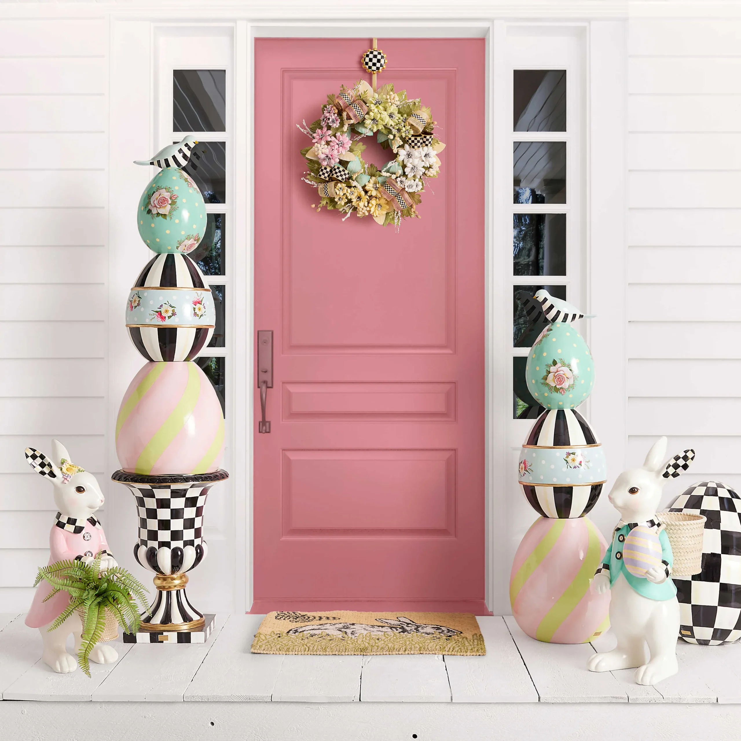 MacKenzie-Childs Courtly Check Wreath Hanger| Easter|Spring