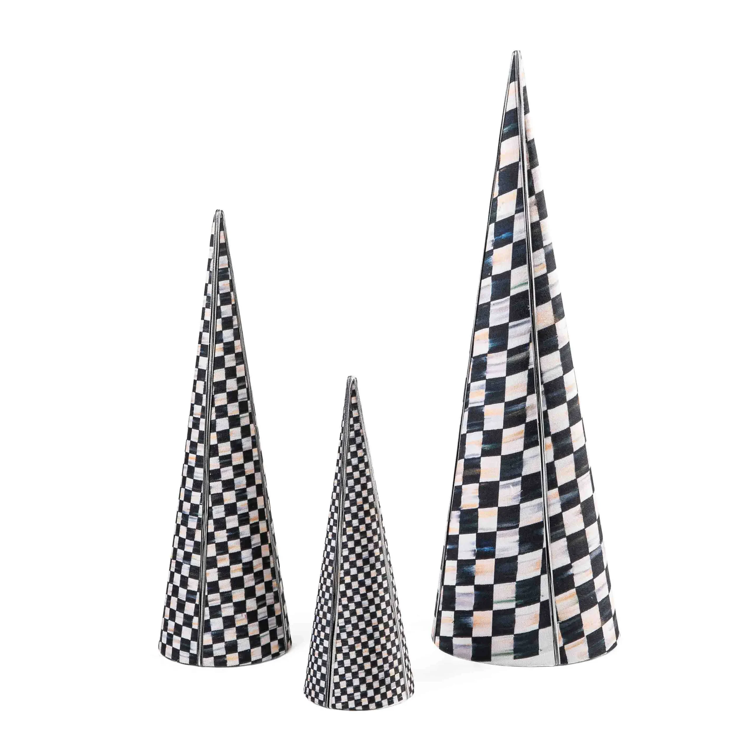 MacKenzie-Childs Courtly Cone Trees, Set of 3| Holiday|Decor Sets