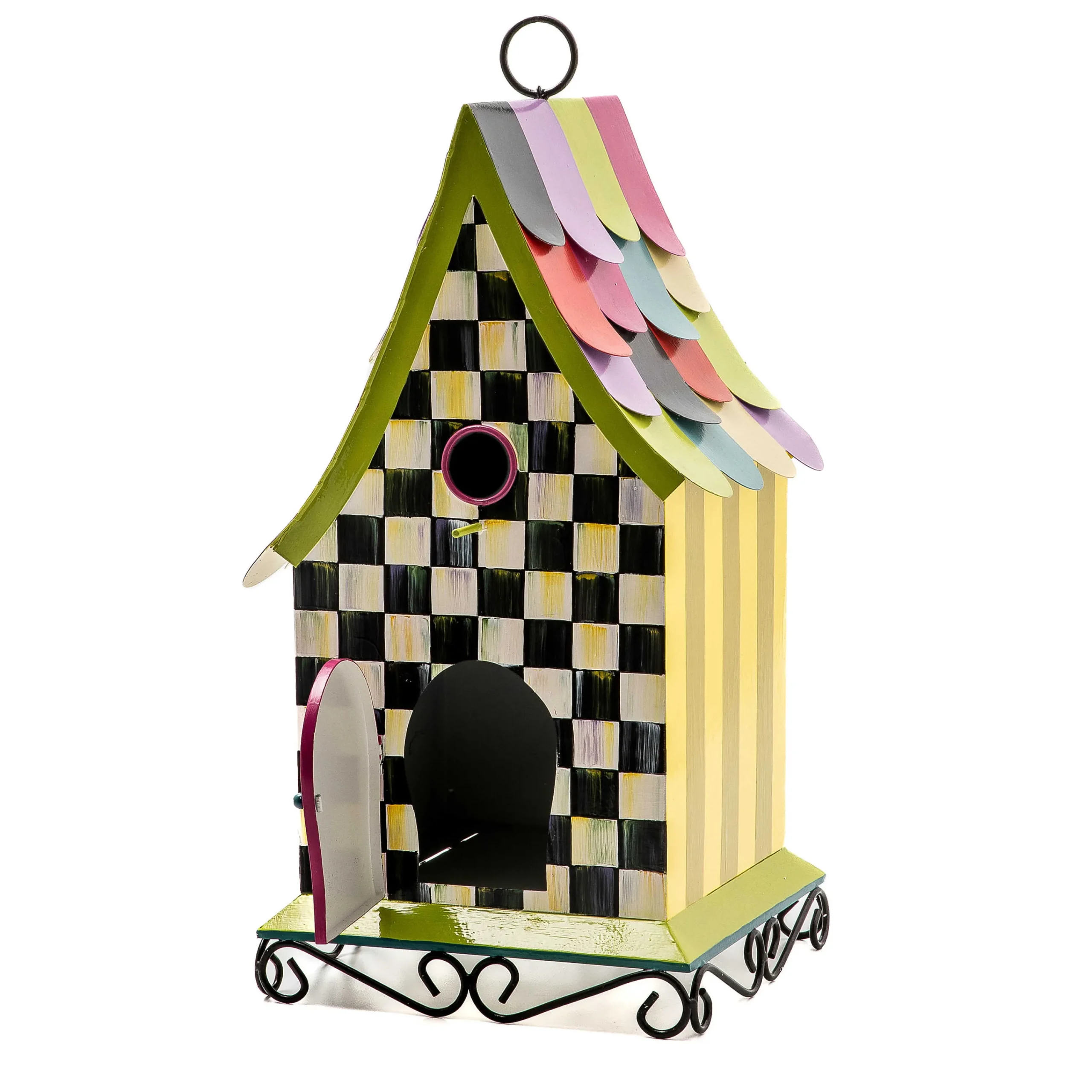 MacKenzie-Childs Courtly Cottage Birdhouse| Spring|Outdoor