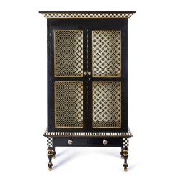 MacKenzie-Childs Courtly Criss-Cross Cabinet| Storage Furniture|Dining Room & Kitchen