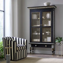 MacKenzie-Childs Courtly Criss-Cross Cabinet| Storage Furniture|Dining Room & Kitchen