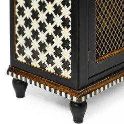MacKenzie-Childs Courtly Criss-Cross Small Cabinet| Storage Furniture|Dining Room & Kitchen