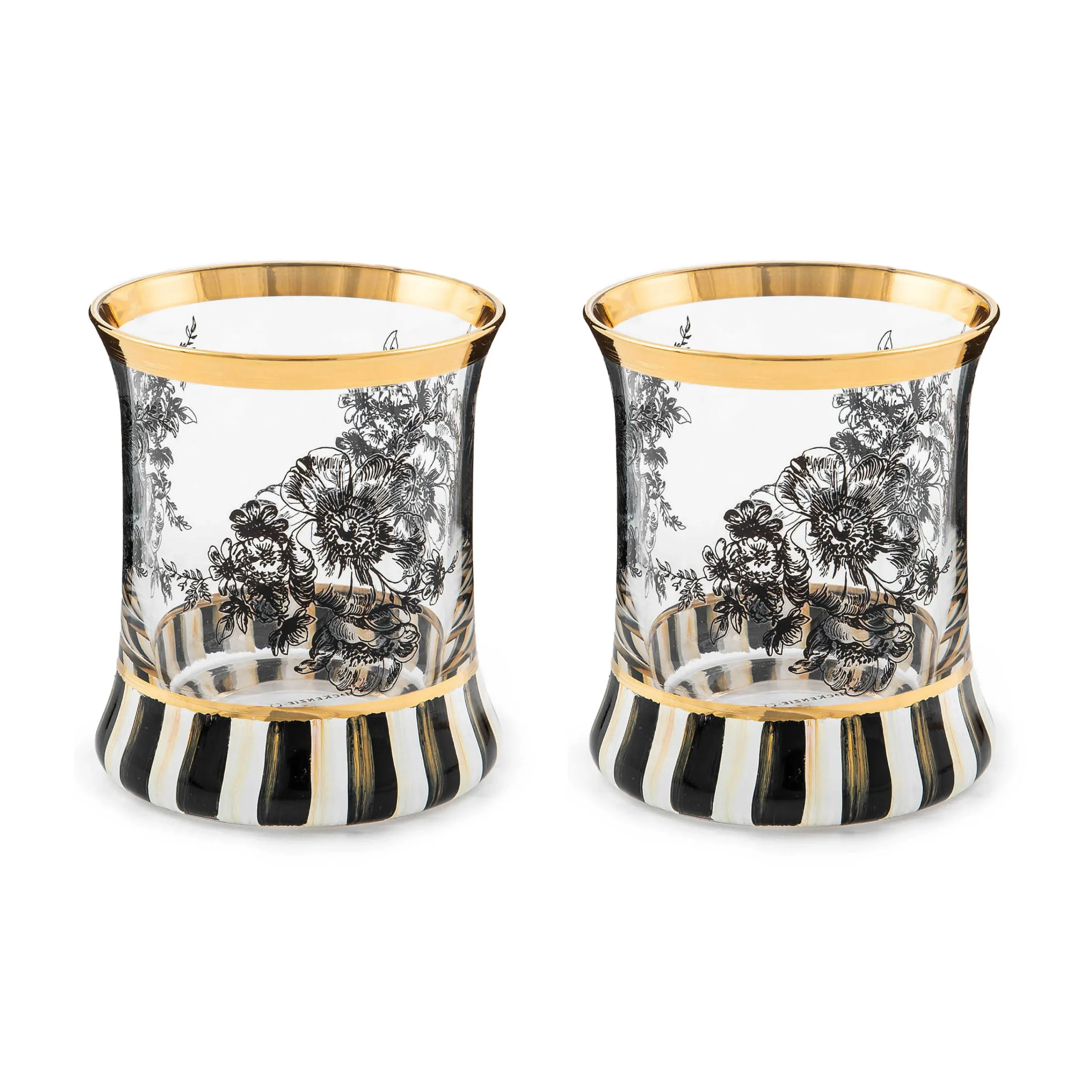 MacKenzie-Childs Courtly English Garden Tumbler Glass, Set of 2| Easter|Spring