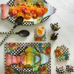 MacKenzie-Childs Courtly Flower Market Cork Back Placemats, Set of 4| Table Accessories|Kitchen & Table Linens