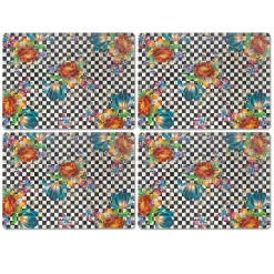 MacKenzie-Childs Courtly Flower Market Cork Back Placemats, Set of 4| Table Accessories|Kitchen & Table Linens