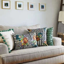 MacKenzie-Childs Courtly Flower Market Lumbar Pillow| Spring|Pillows, Throws, & Cushions