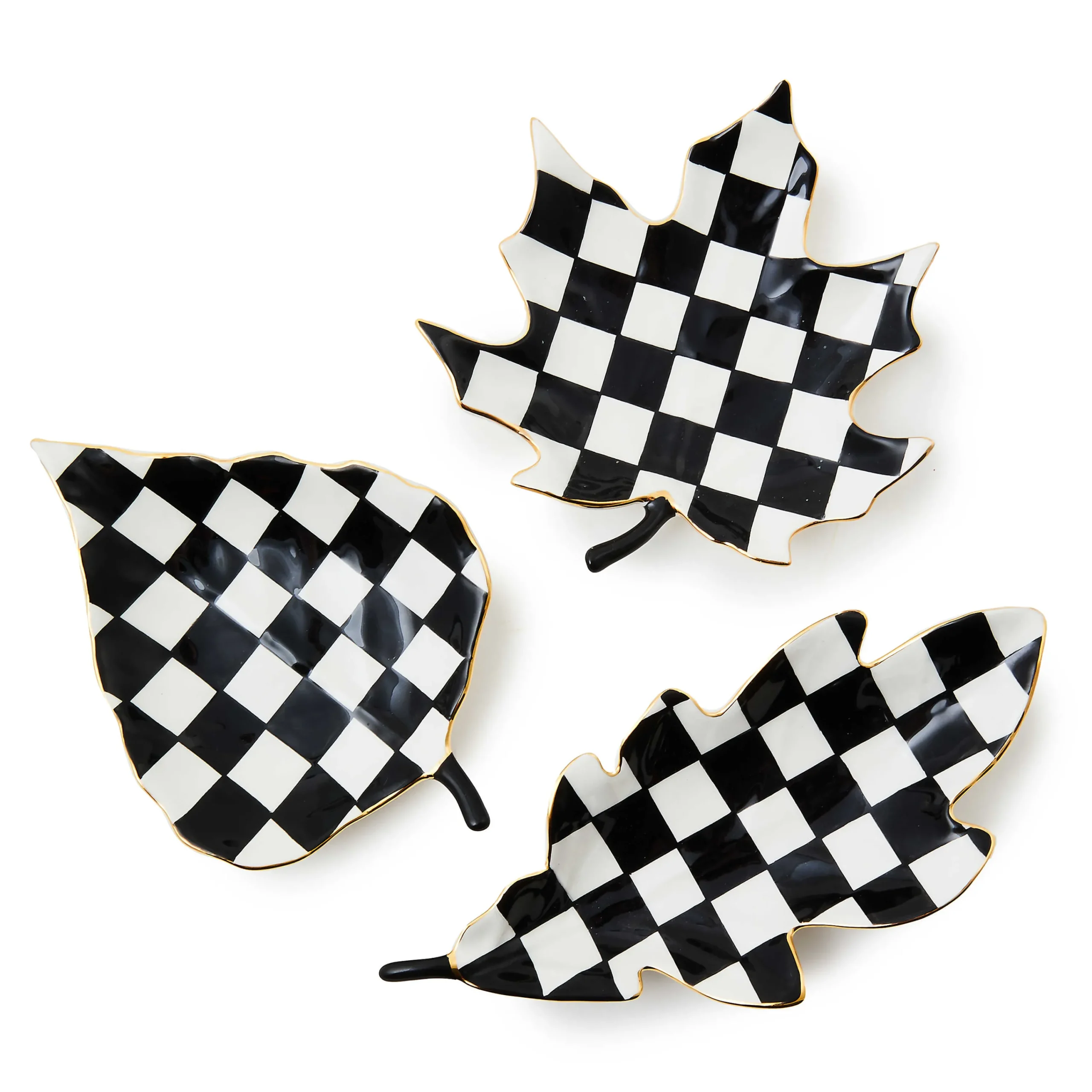 MacKenzie-Childs Courtly Leaf Trinket Trays, Set of 3| The Fall Shop|Decor Sets