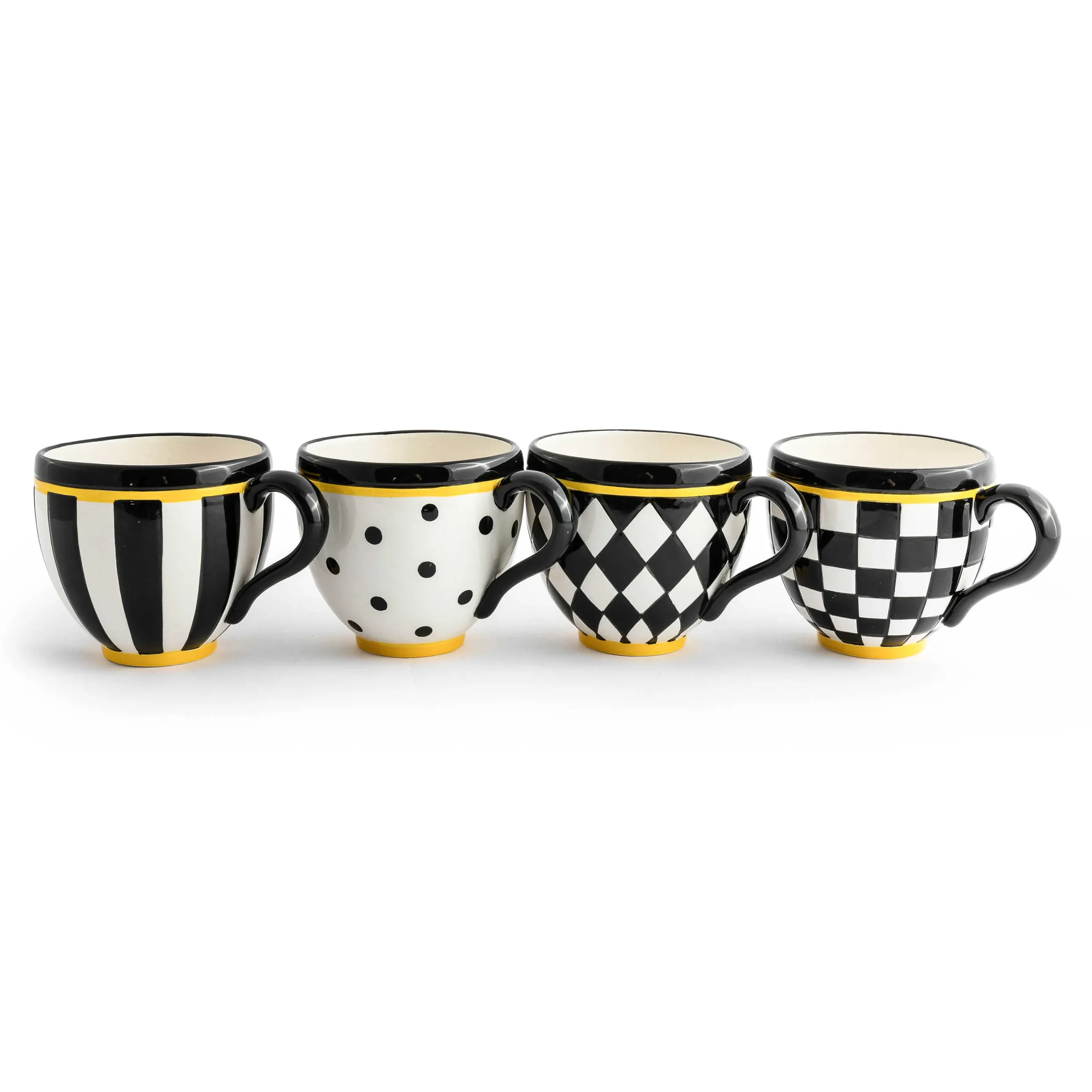 MacKenzie-Childs Courtly Mugs, Set of 4| The Coffee Shop|Drinkware