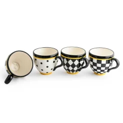 MacKenzie-Childs Courtly Mugs, Set of 4| The Coffee Shop|Drinkware