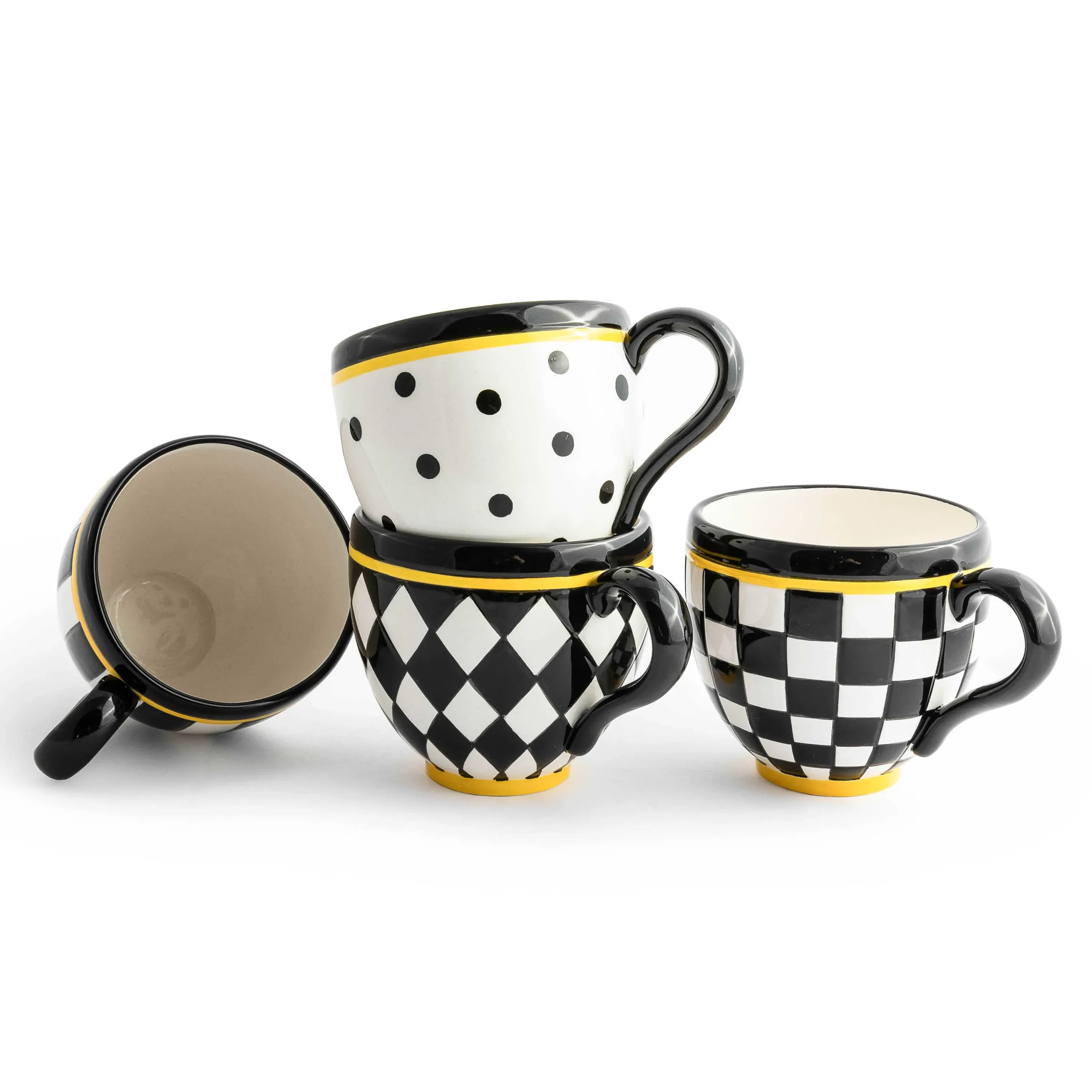 MacKenzie-Childs Courtly Mugs, Set of 4| The Coffee Shop|Drinkware
