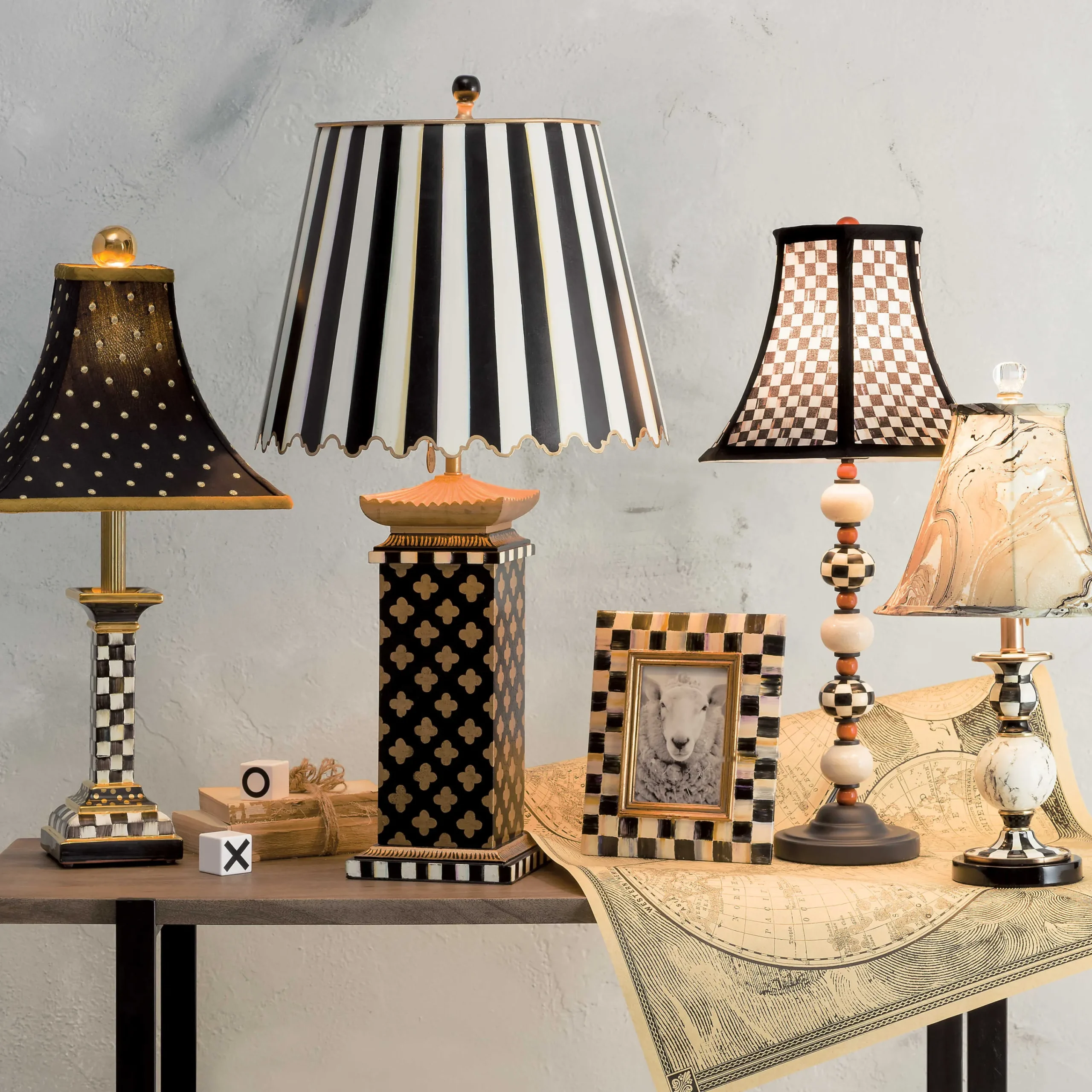 MacKenzie-Childs Courtly Palazzo Candlestick Lamp| Room Accents|Lighting