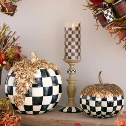 MacKenzie-Childs Courtly Pillar Candle Holders, Set of 3| Candles & Fragrances|Room Accents