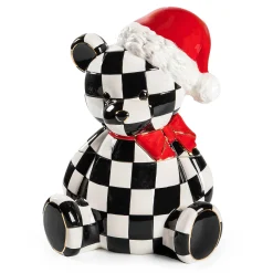 MacKenzie-Childs Courtly Santa Bear Cookie Jar| Holiday|Kitchen Storage & Organization