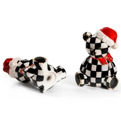 MacKenzie-Childs Courtly Santa Bear Salt  Pepper Set| Table Accessories|Serveware