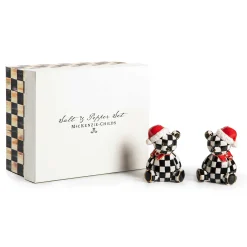 MacKenzie-Childs Courtly Santa Bear Salt  Pepper Set| Table Accessories|Serveware