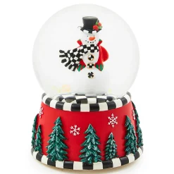 MacKenzie-Childs Courtly Snowman Snow Globe| Room Accents