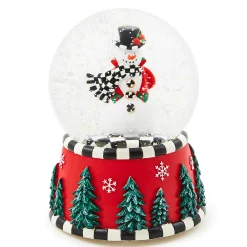 MacKenzie-Childs Courtly Snowman Snow Globe| Room Accents
