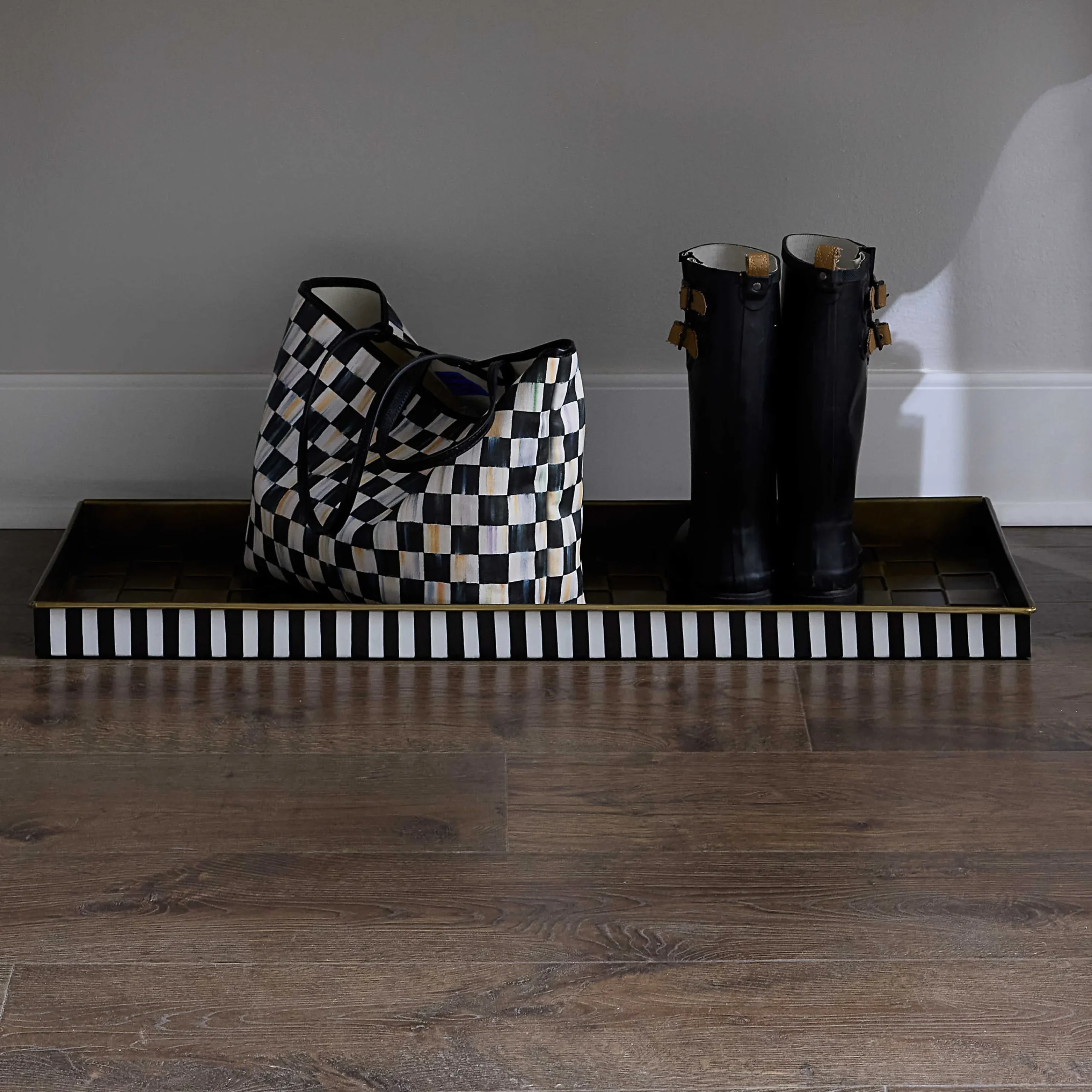 MacKenzie-Childs Courtly Stripe Boot Tray| Room Accents