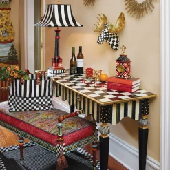MacKenzie-Childs Courtly Stripe Console Table| Storage Furniture|Entryway Furniture