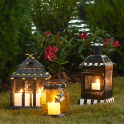 MacKenzie-Childs Courtly Stripe Small Candle Lantern| Spring|The Fall Shop