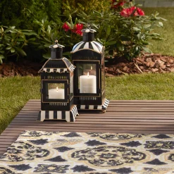 MacKenzie-Childs Courtly Stripe Small Candle Lantern| Spring|The Fall Shop