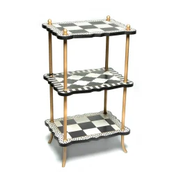 MacKenzie-Childs Courtly Three Tier Table| Entryway Furniture|Room Accents