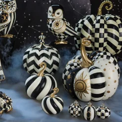 MacKenzie-Childs Courtly Twist Small Pumpkin| Pumpkins|The Halloween Shop