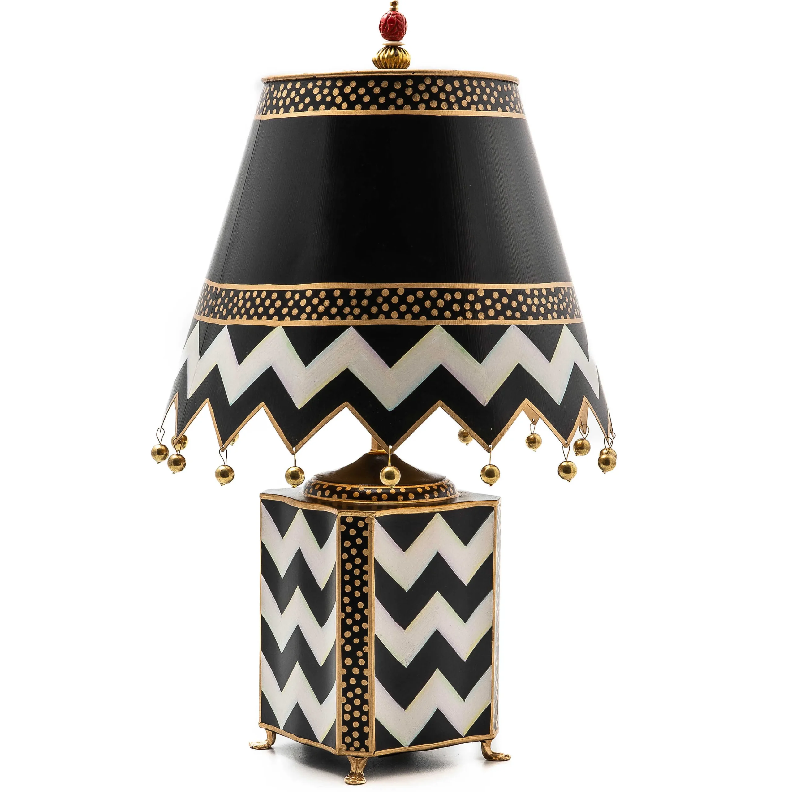 MacKenzie-Childs Courtly Zig Zag Table Lamp| Lighting