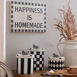 MacKenzie-Childs Cow Creamery Canisters, Set of 3| Kitchen Storage & Organization