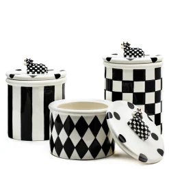 MacKenzie-Childs Cow Creamery Canisters, Set of 3| Kitchen Storage & Organization